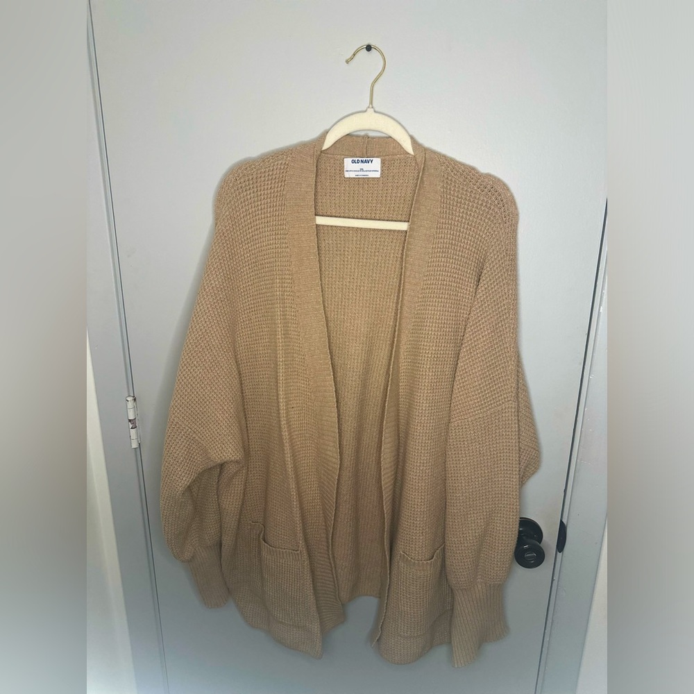 Old Navy Tan Oversized Cardigan Size XXL